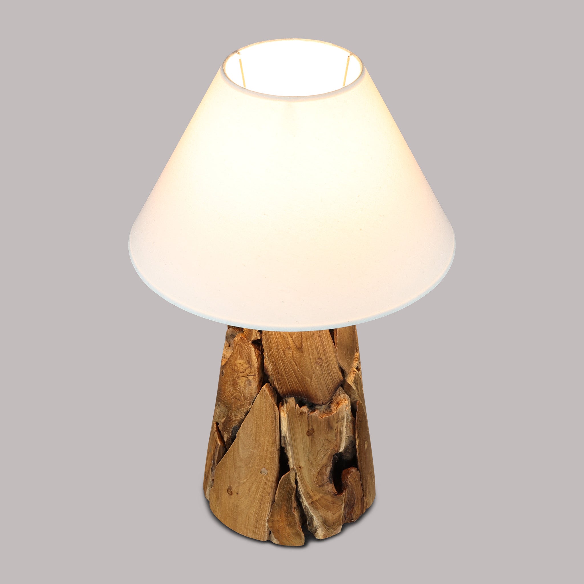 OXXY table lamp, teak root, view 9