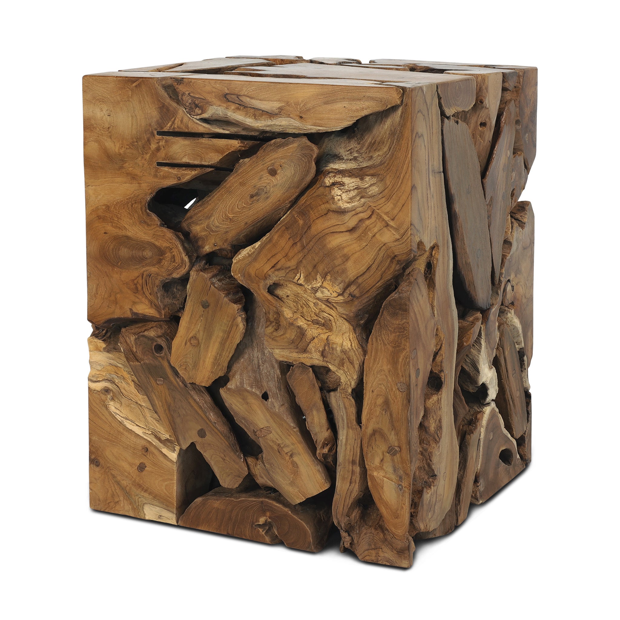 XILON teak root pedestal H45, top view