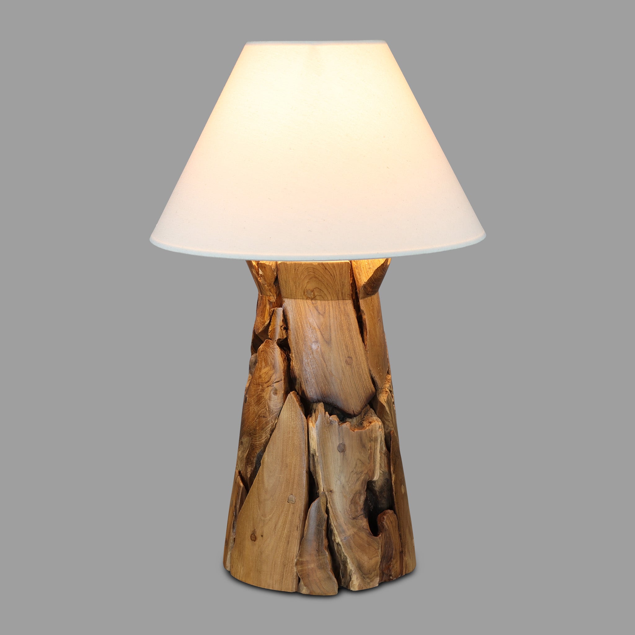 OXXY table lamp, teak root, view 8