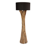 QUINTON teak root floor lamp, side view