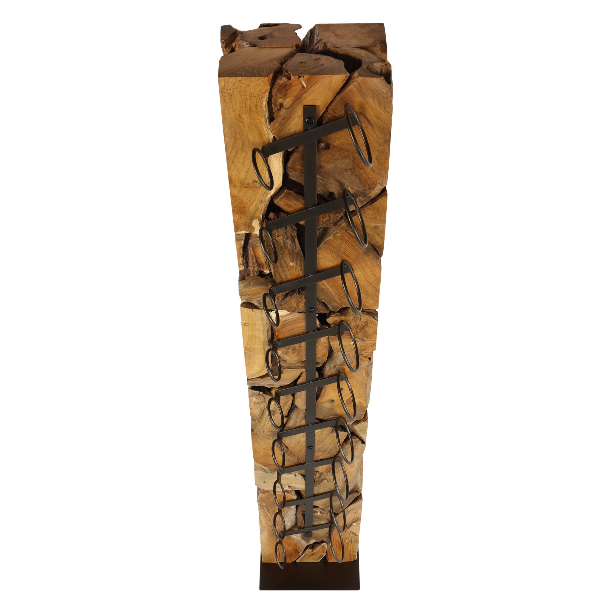 XILON teak root bottle stand, angle view