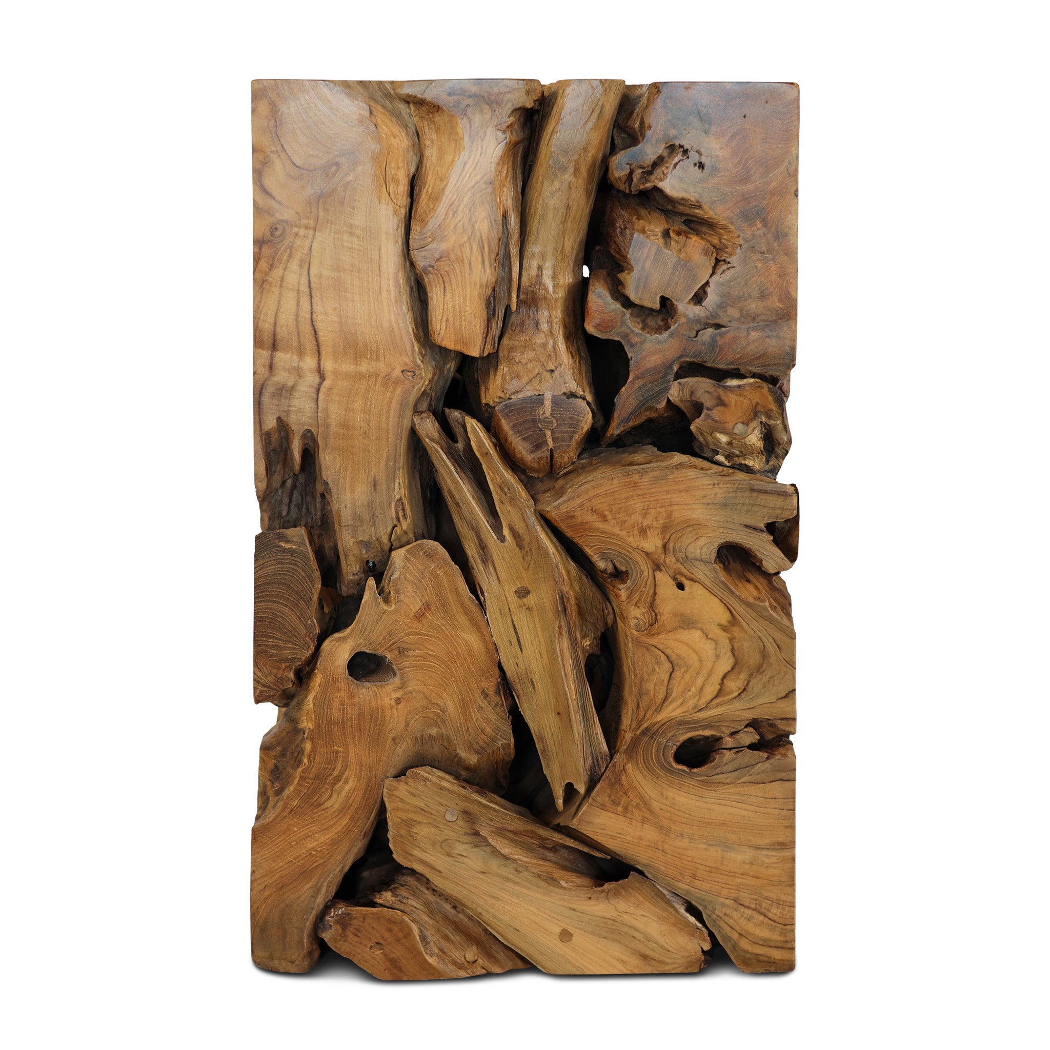 XILON teak root pedestal H60, side view