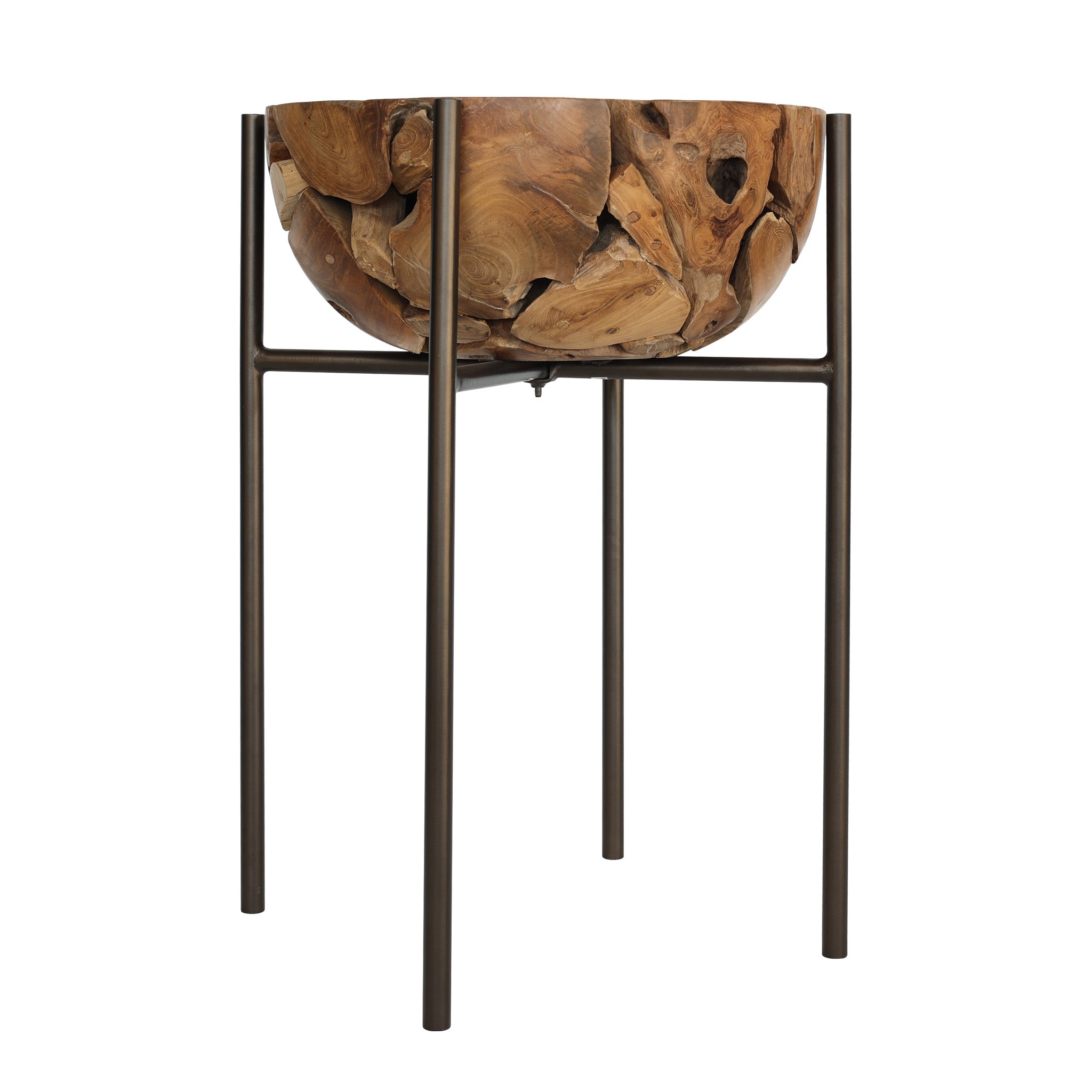 XILON teak root side table, base detail