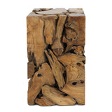 XILON teak root pedestal H60, angle view