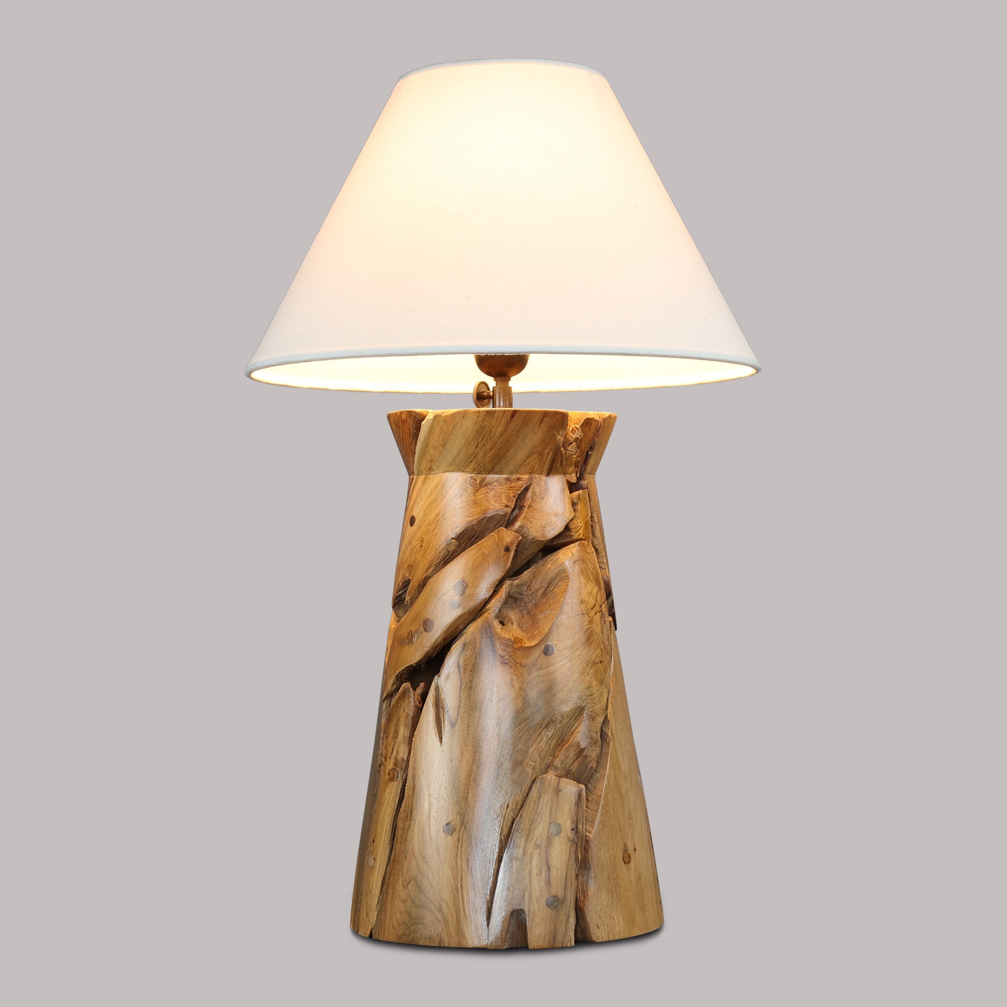 OXXY table lamp, teak root, view 7