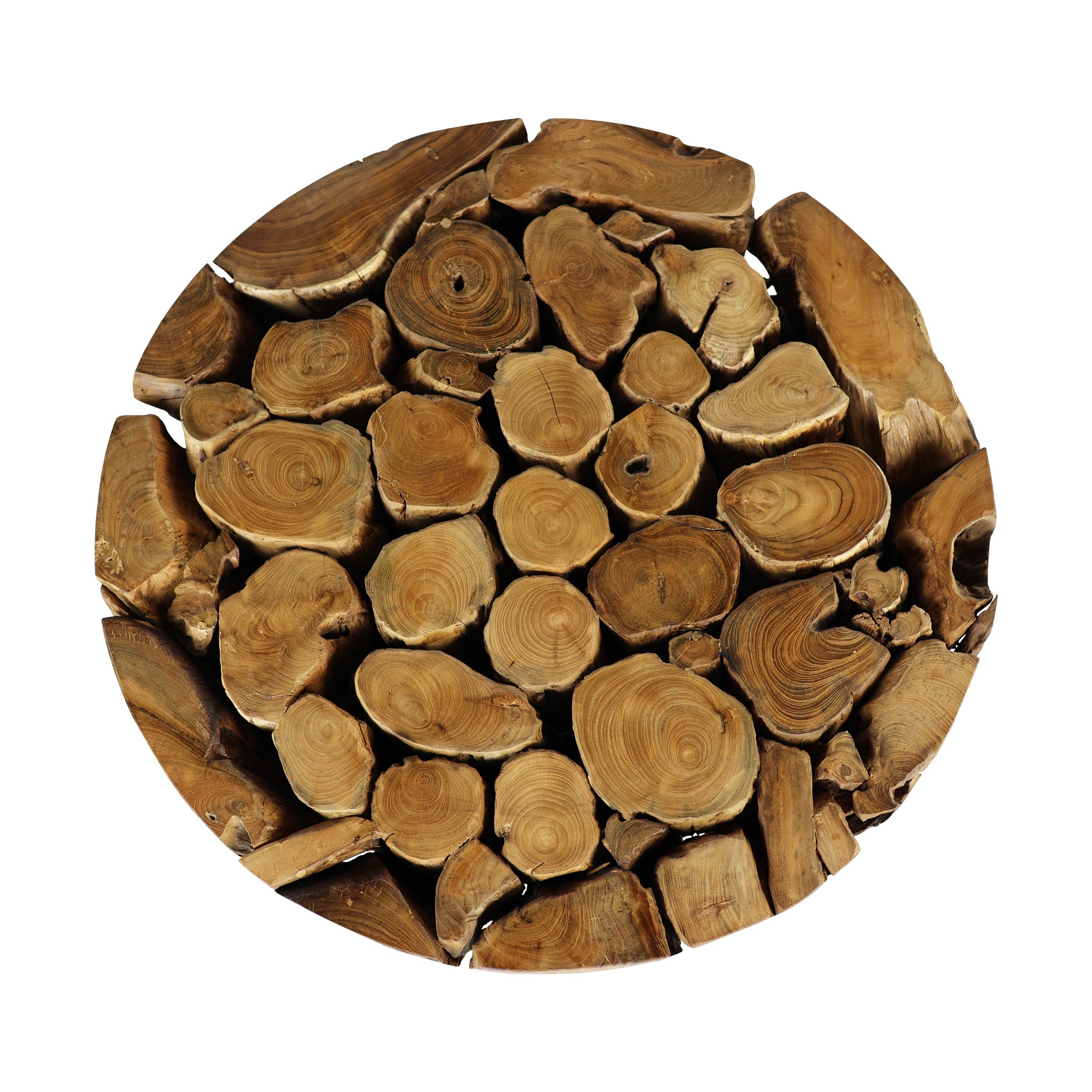 XILON teak root coffee table, grain detail