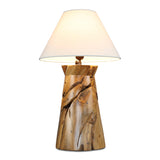 OXXY teak root table lamp, side view
